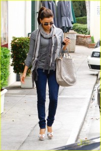 Eva Longoria looking a little blue  as she leaves Cafe Med in Los Angeles , CA.